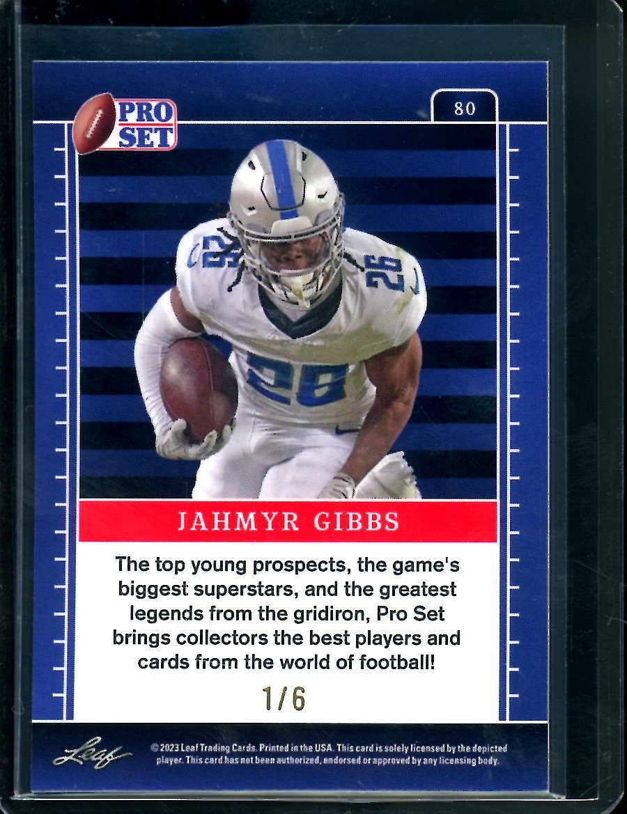 2023 Leaf Pro Set Metal Jahmyr Gibbs Shimmer /6 Lions