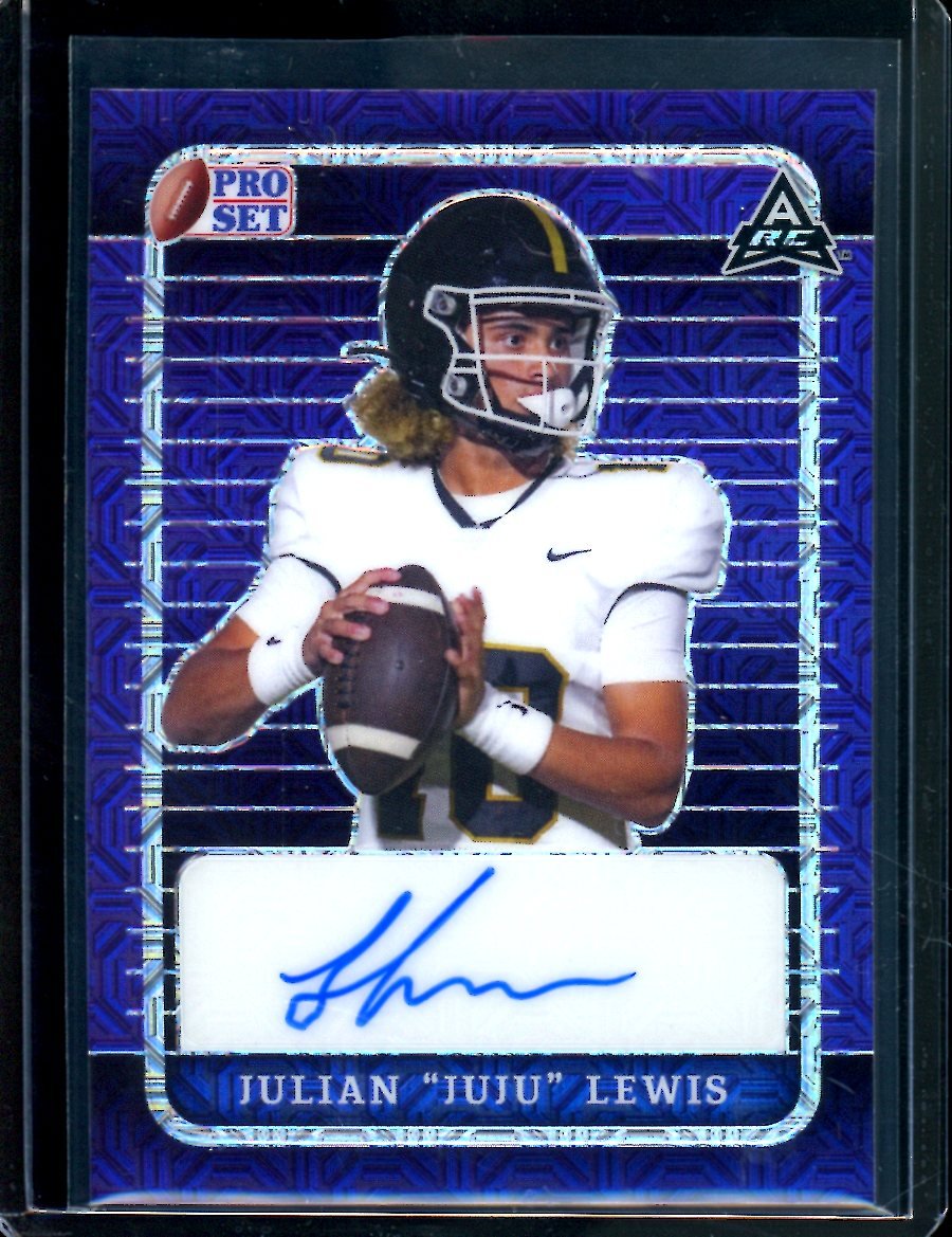 2023 Leaf Pro Set Metal Julian "JuJu" Lewis Rookie Auto Purple Mojo /10