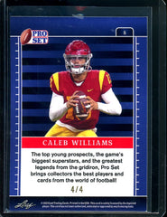 2023 Leaf Pro Set Metal Caleb Williams Green Mojo /4 USC