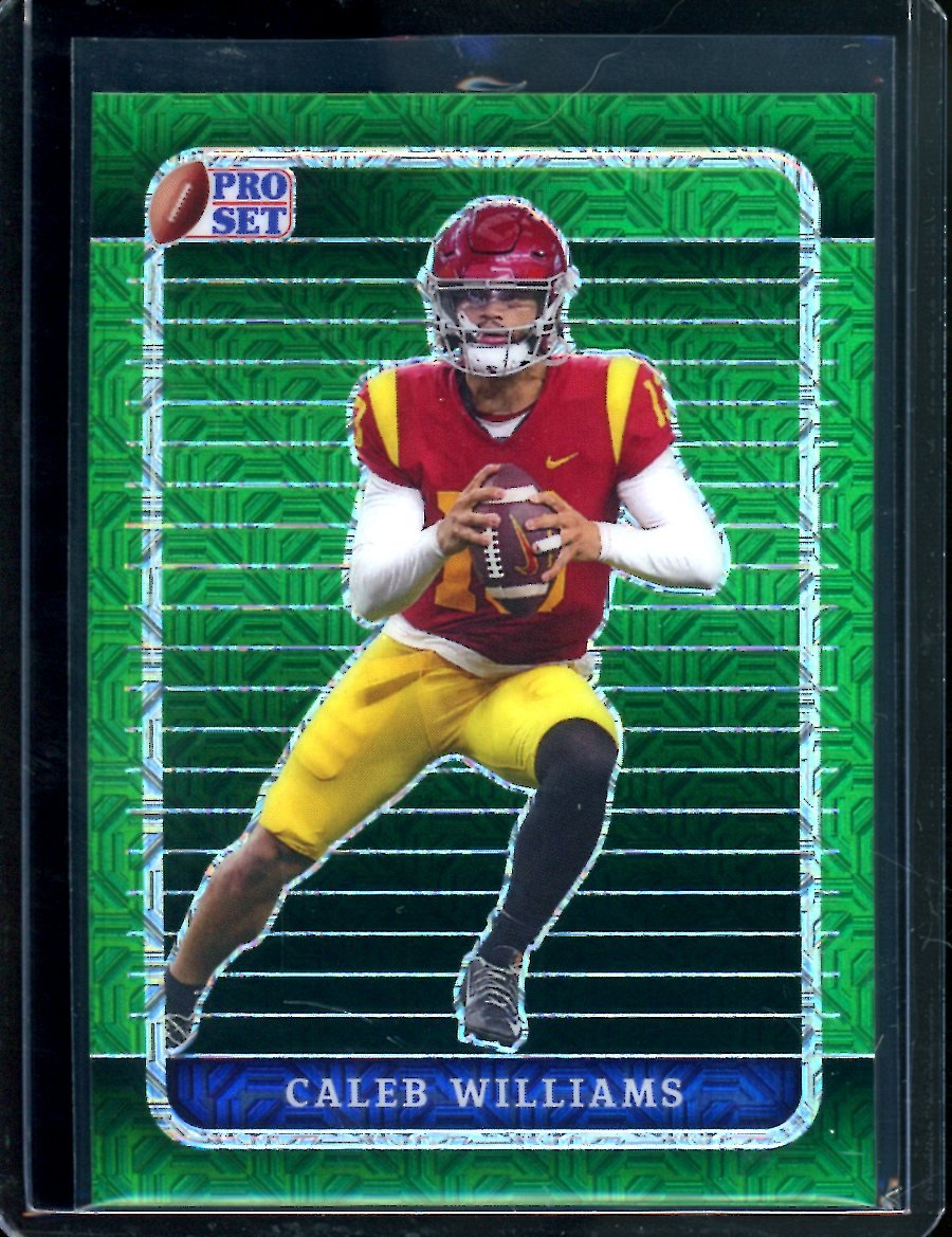 2023 Leaf Pro Set Metal Caleb Williams Green Mojo /4 USC