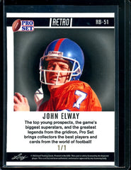 2023 Leaf Pro Set Metal John Elway Orange Ice 1/1 Broncos