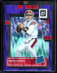 2022 Panini Optic Brock Purdy Rookie Purple Shock 49ers