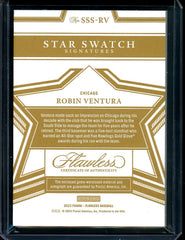 2023 Panini Flawless Robin Ventura Star Swatch Signatures Patch Auto Emerald /5 White Sox