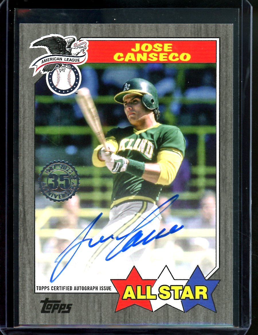 2022 Topps Jose Canseco 1987 Auto /50 Athletics