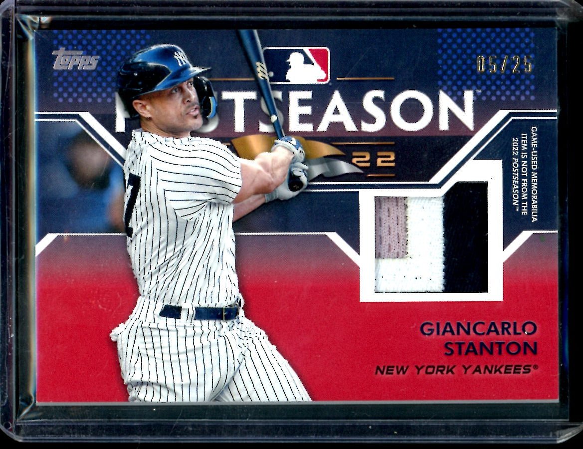 2023 Topps Giancarlo Stanton Postseason Patch Red /15 Yankees
