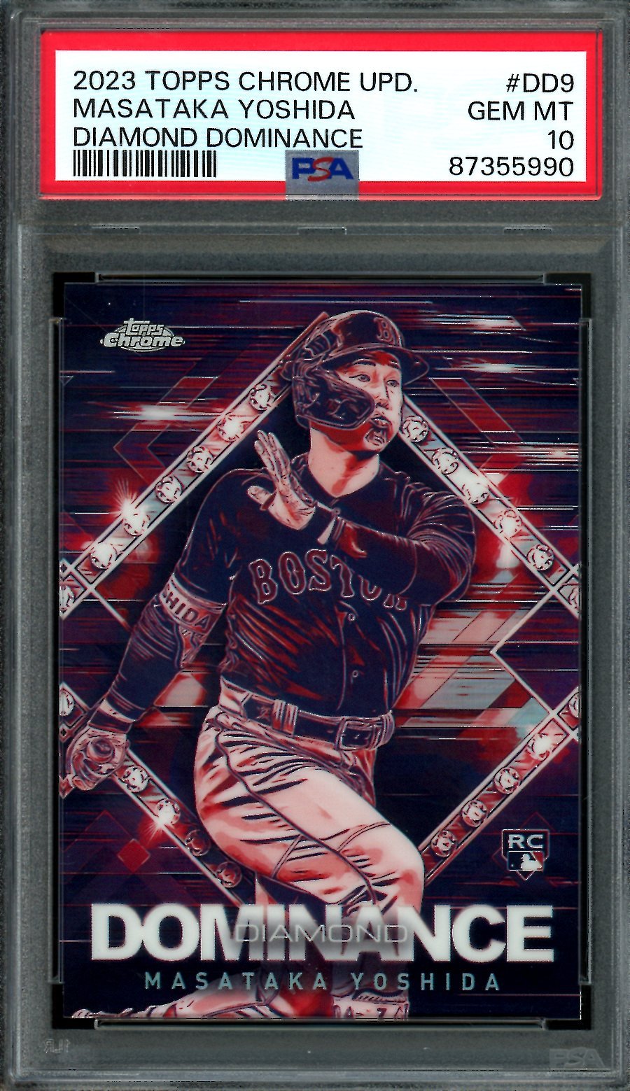 2023 Topps Chrome Masataka Yoshida Rookie Dominance PSA 10 Red Sox