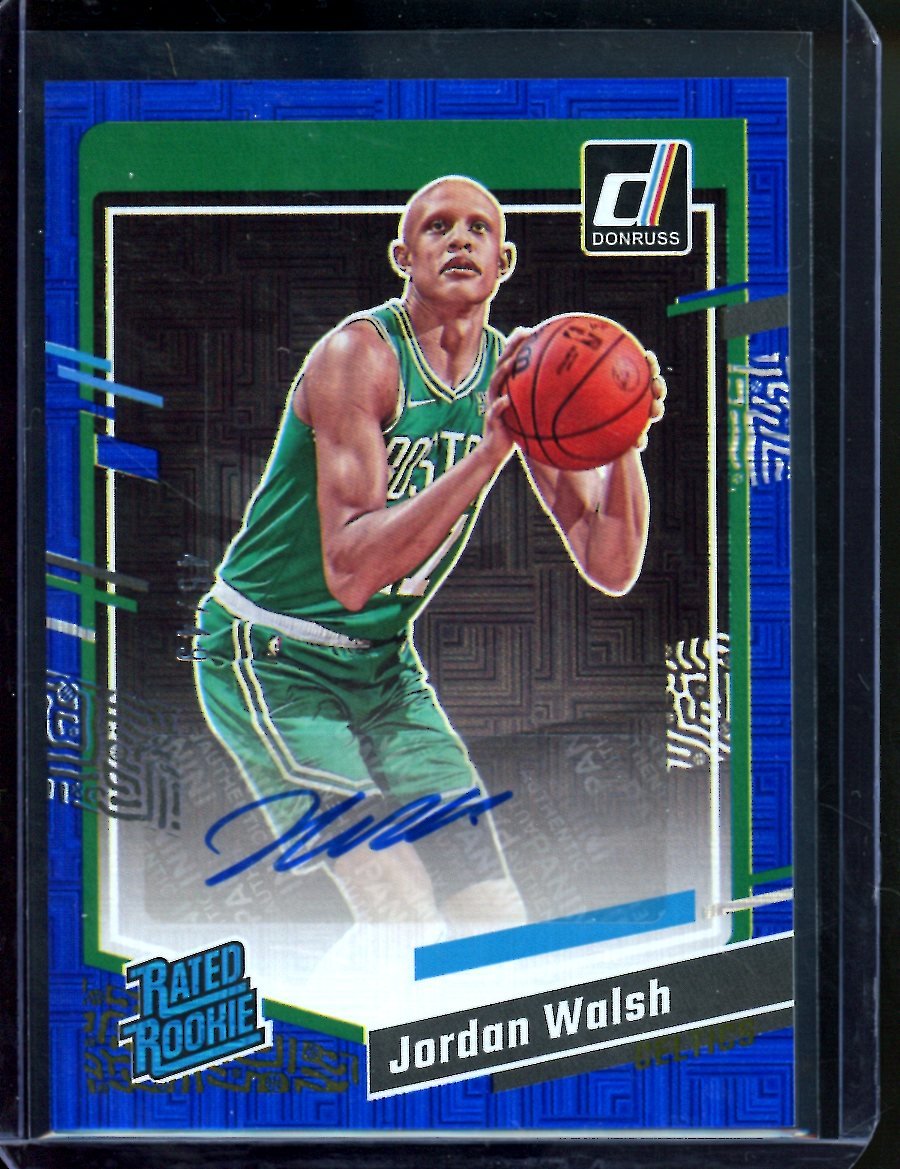 2023/24 Panini Donruss Choice Jordan Walsh Rookie Auto Blue /49 Celtics