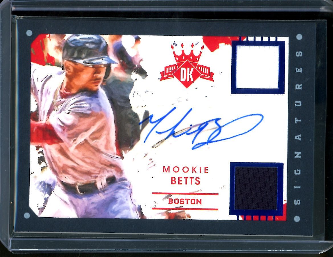 2016 Panini Diamond Kings Mookie Betts Patch Auto Blue /49 Red Sox