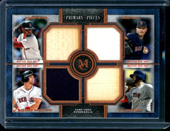 2019 Topps Museum Mookie Bets/Chris Sale/Andrew Benintendi/J.D. Martinez Quad Patch /75 Red Sox