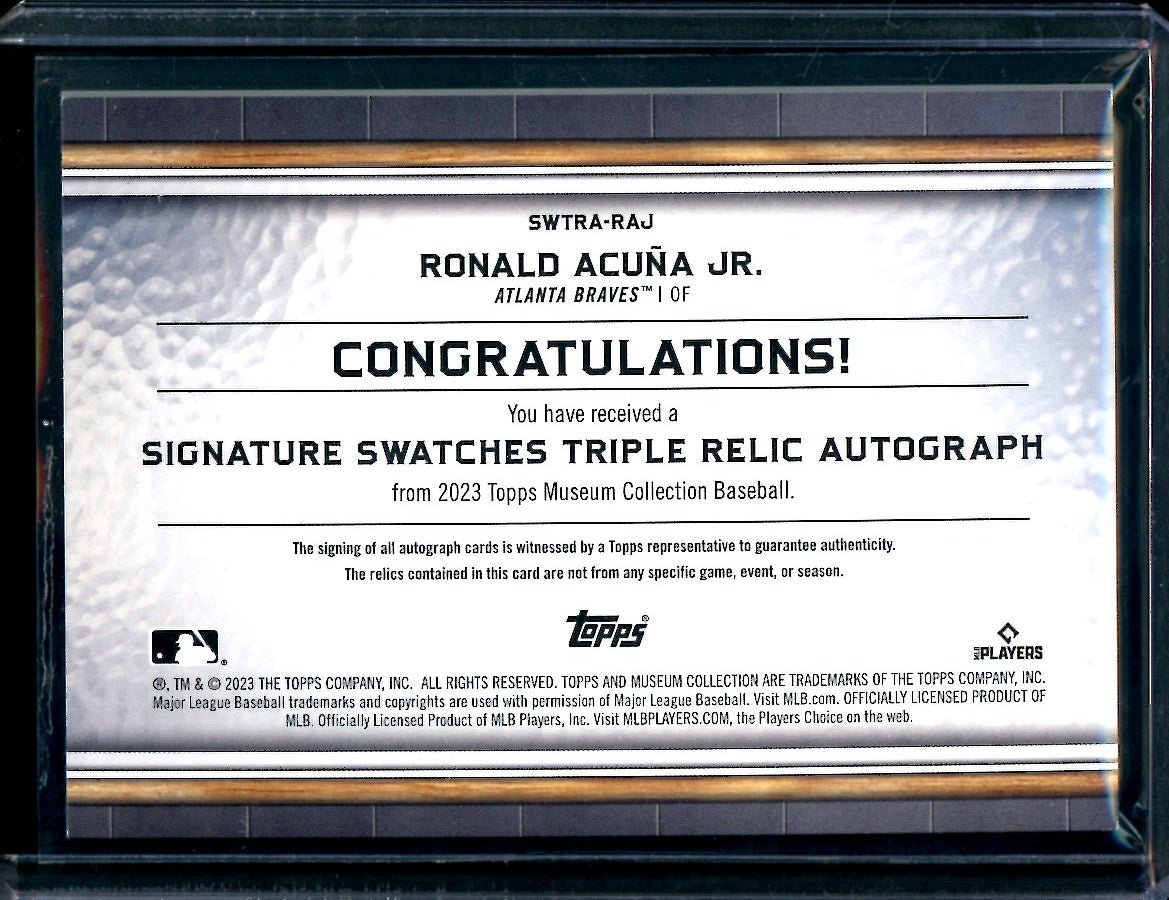 2023 Topps Museum Ronald Acuna Jr. Patch Auto /25 Braves
