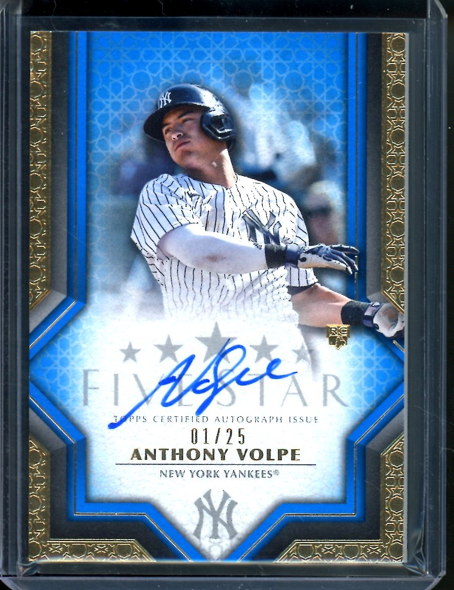 2023 Topps Five Star Anthony Volpe Rookie Auto Blue /25 Yankees