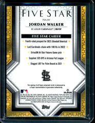 2023 Topps Five Star Jordan Walker Rookie Auto Blue /25 Cardinals