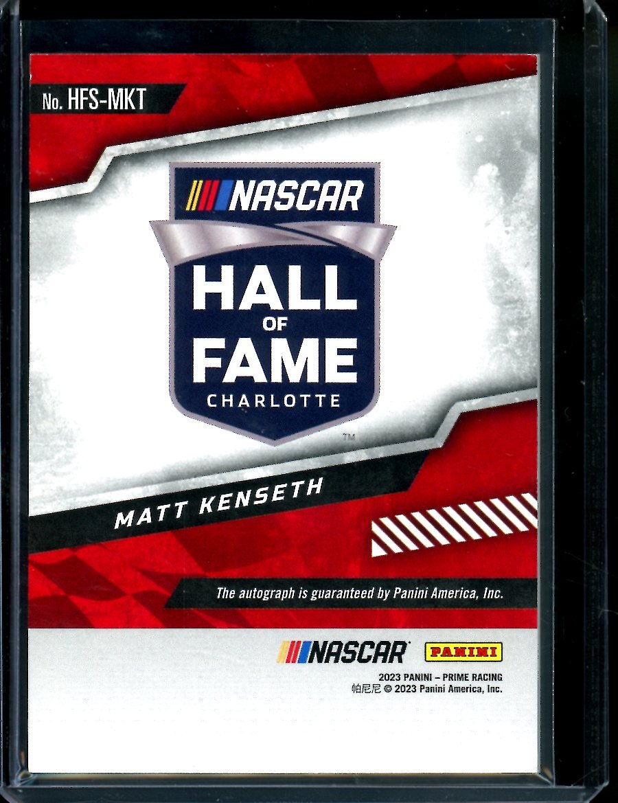 2023 Panini Prime Racing Matt Kemseth Hall of Fame Auto /25 NASCAR