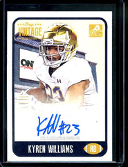 2021 Onyx Vintage Kyren Williams Blue Auto Notre Dame