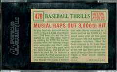 1959 Topps Stan Musial #470 Baseball Thrills SGC 4.5 Cardinals