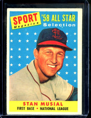 1958 Topps Stan Musial All Star Selections #476 Cardinals