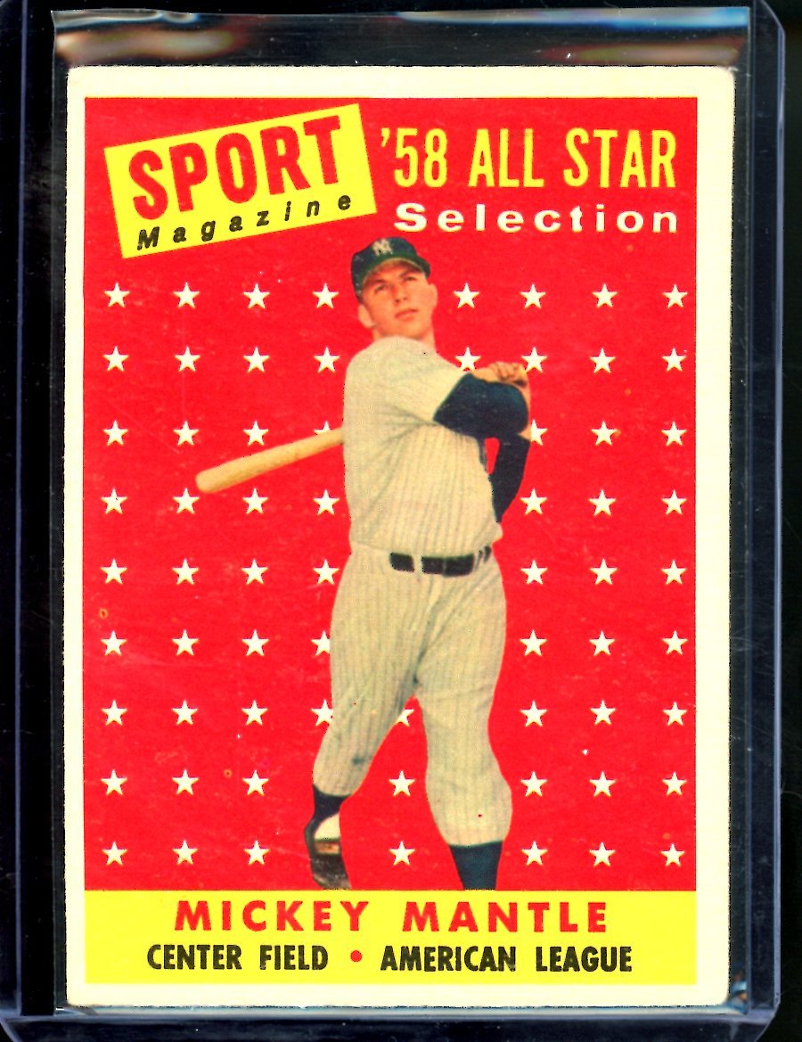 1958 Topps Mickey Mantle All Star Selections #487 Yankees 4