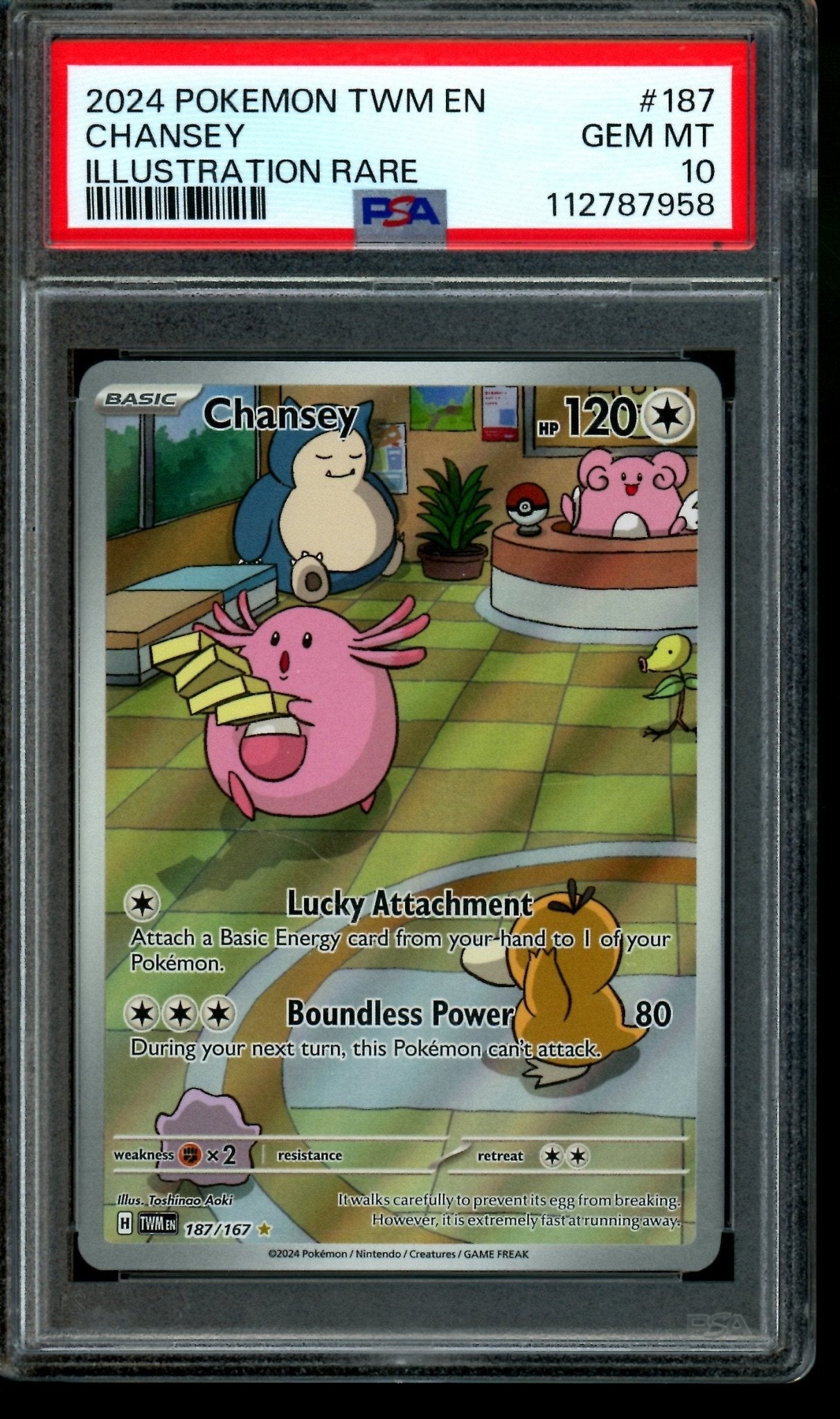 2024 Pokemon Twilight Masquerade Chansey 187/167 PSA 10