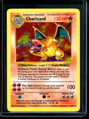 1999 Pokemon Base Set Charizard Holo Shadowless MP-HP 4/102