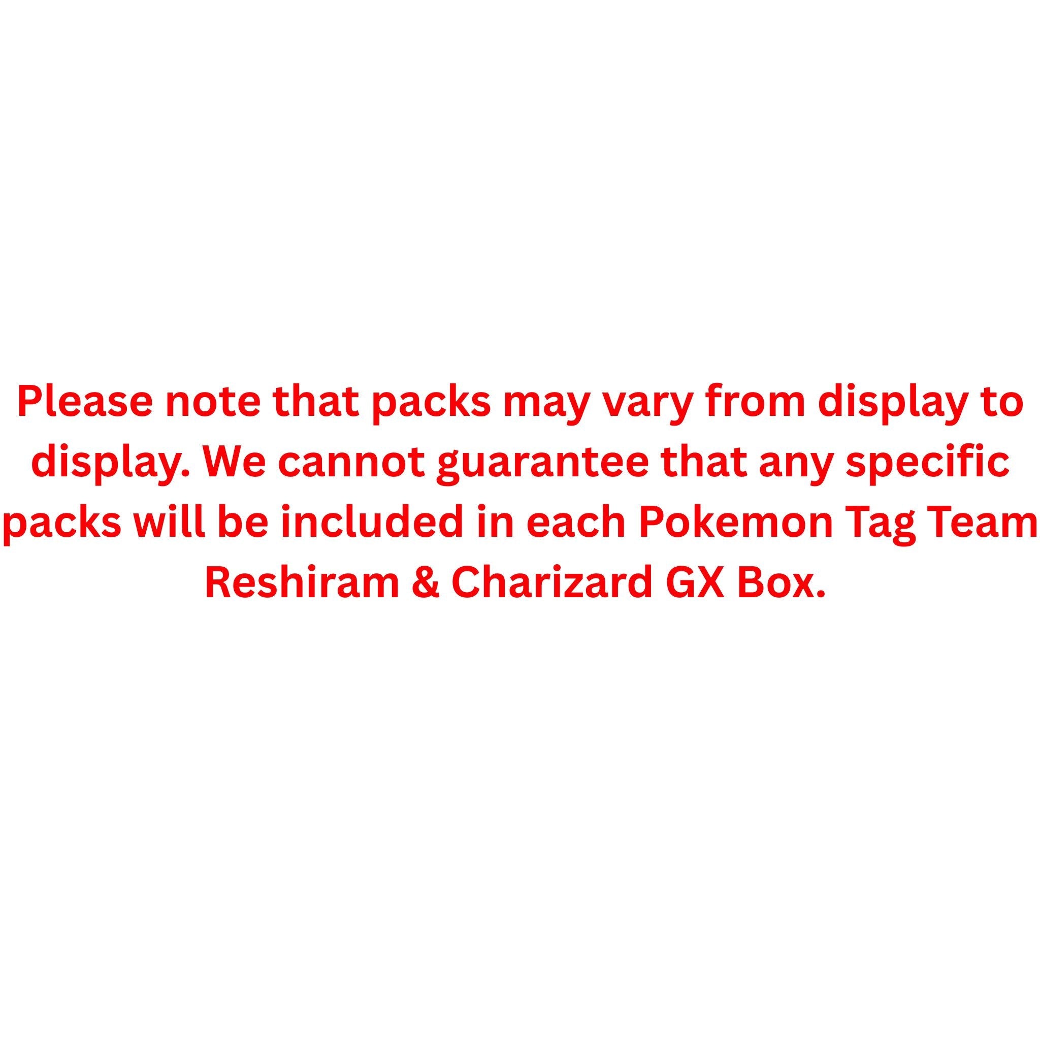Pokemon Tag Team Reshiram & Charizard GX Box